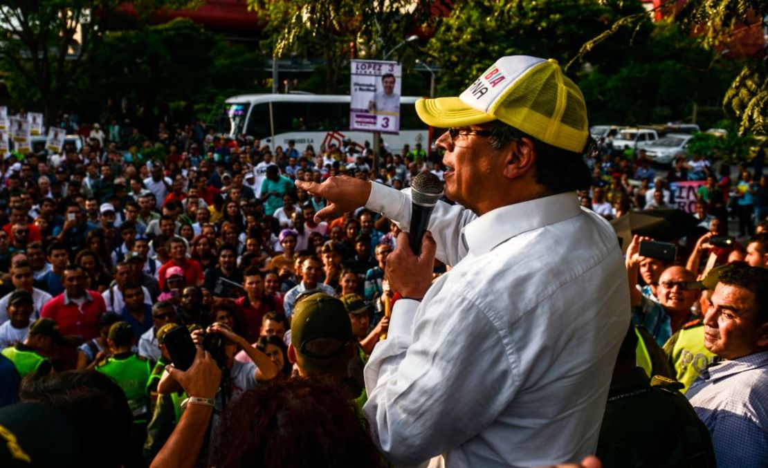 El candidato presidencial por Colombia Humana, Gustavo Petro, durante un evento de campaña en Medellín, Colombia, el 22 de febrero de 2018.