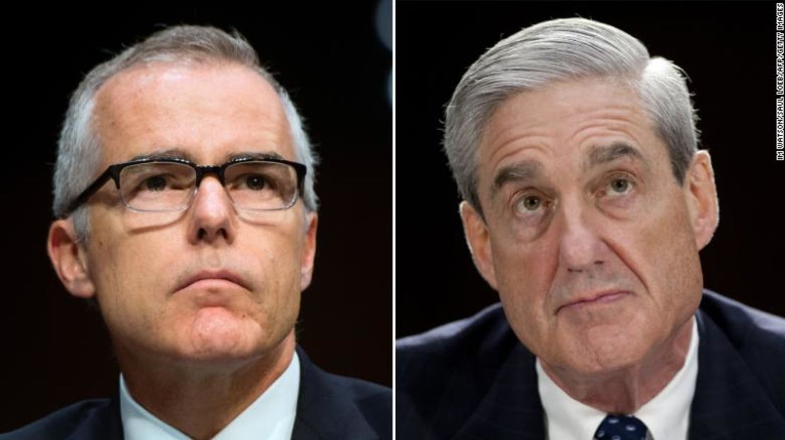 Andrew McCabe y Robert Mueller.