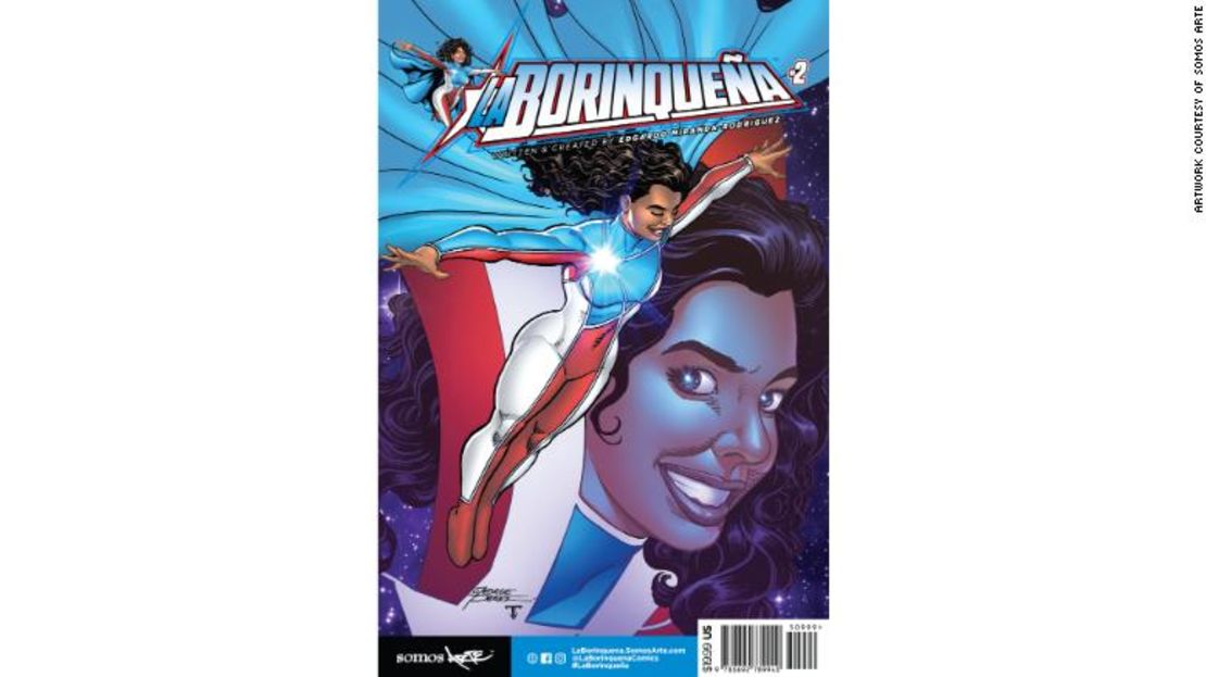 Portada de la segunda entrega de La Boriqueña, con ilustraciones de George Peréz y Juan Fernández.