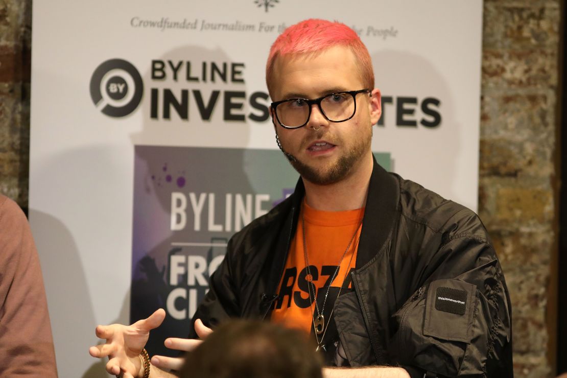 Christopher Wylie, informante en el caso de Cambridge Analytica, durante una conferencia en Frontline Club el 26 de marzo de 2018 en Londres, Reino Unido.