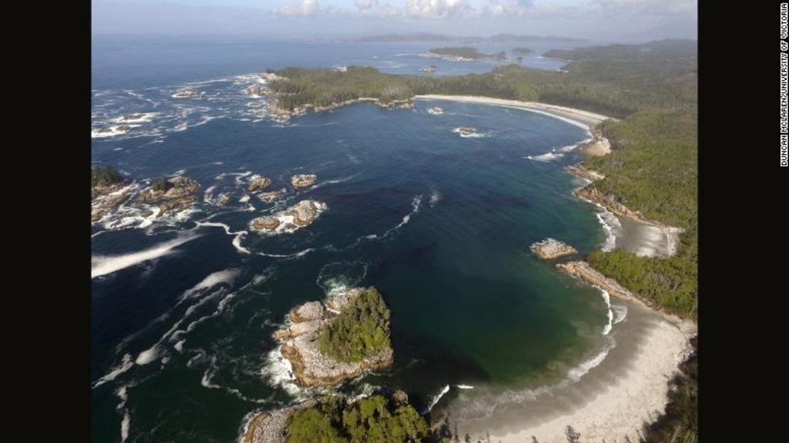 Las pisadas fueron halladas en la isla Calvert en Columbia Británica.