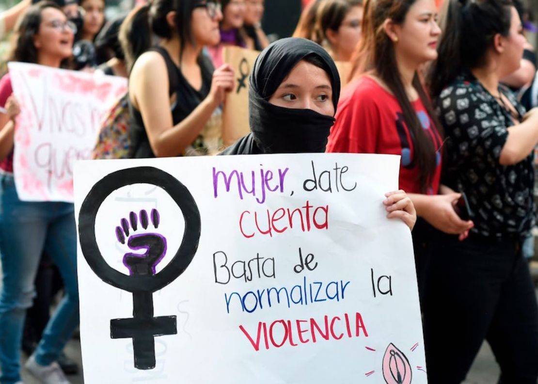 Protestas en México durante el Día de la Mujer.