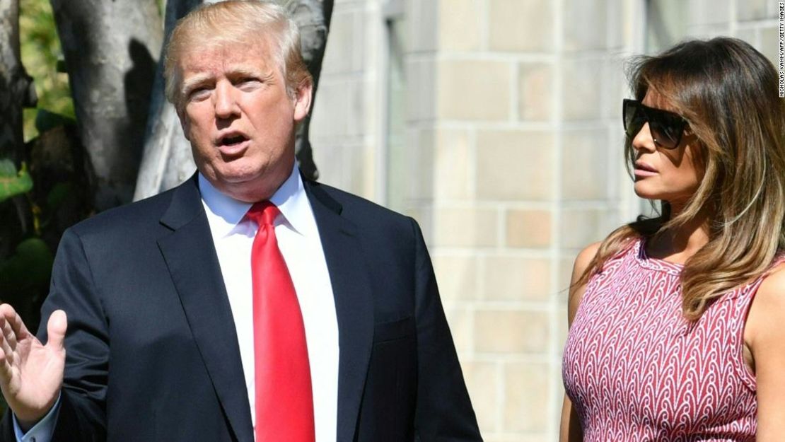 Donald Trump y su esposa Melania, en una foto del domingo 1 de abril.