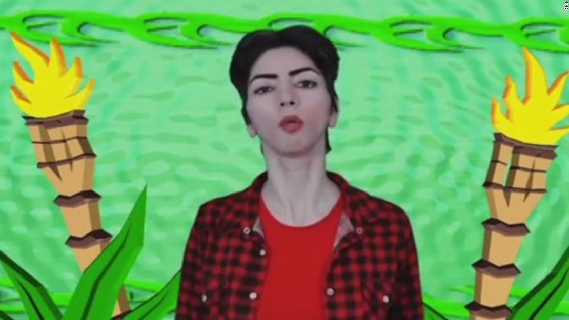 Nasim Najafi Aghdam en unos de sus videos.