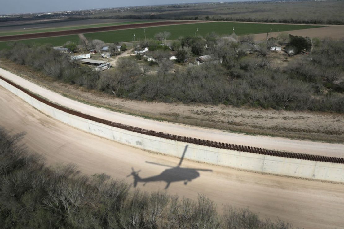 Imagen de la frontera entre Texas y México en febrero de 2018.