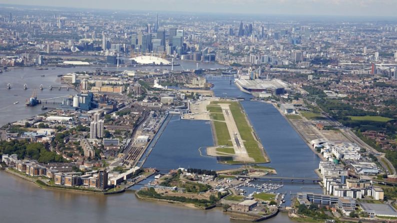 Aeropuerto London City, Londres, Gran Bretaña.