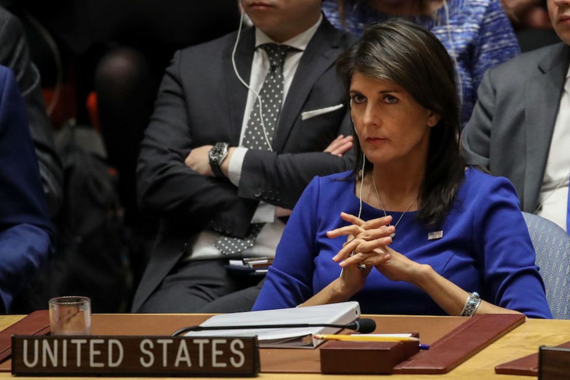 Nikki Haley, embajadora de Estados Unidos en la ONU.