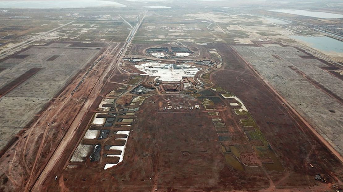 Vista aérea de la terminal aérea del nuevo aeropuerto internacional de México, el 22 de noviembre de 2017.