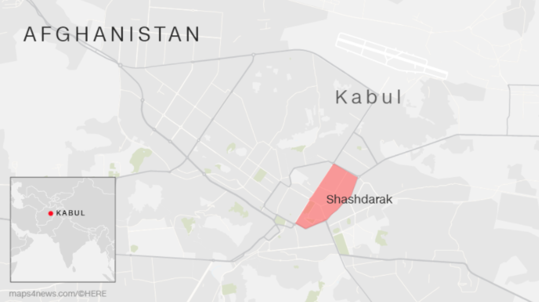 Lugar en el que se produjeron los dos ataques con bomba en Kabul, Afganistán.