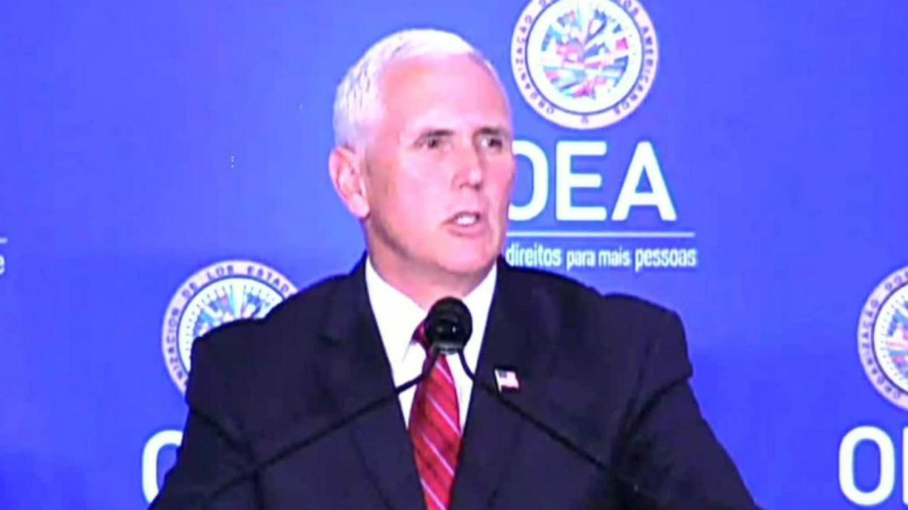 CNNE 521781 - mike pence pide suspender a venezuela de la oea