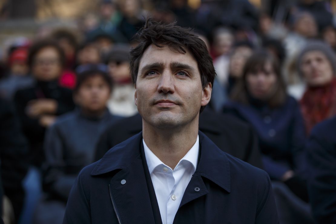 Imagen de archivo del primer ministro de Canadá, Justin Trudeau, en la vigilia tras un ataque en Toronto. Abril de 2018.