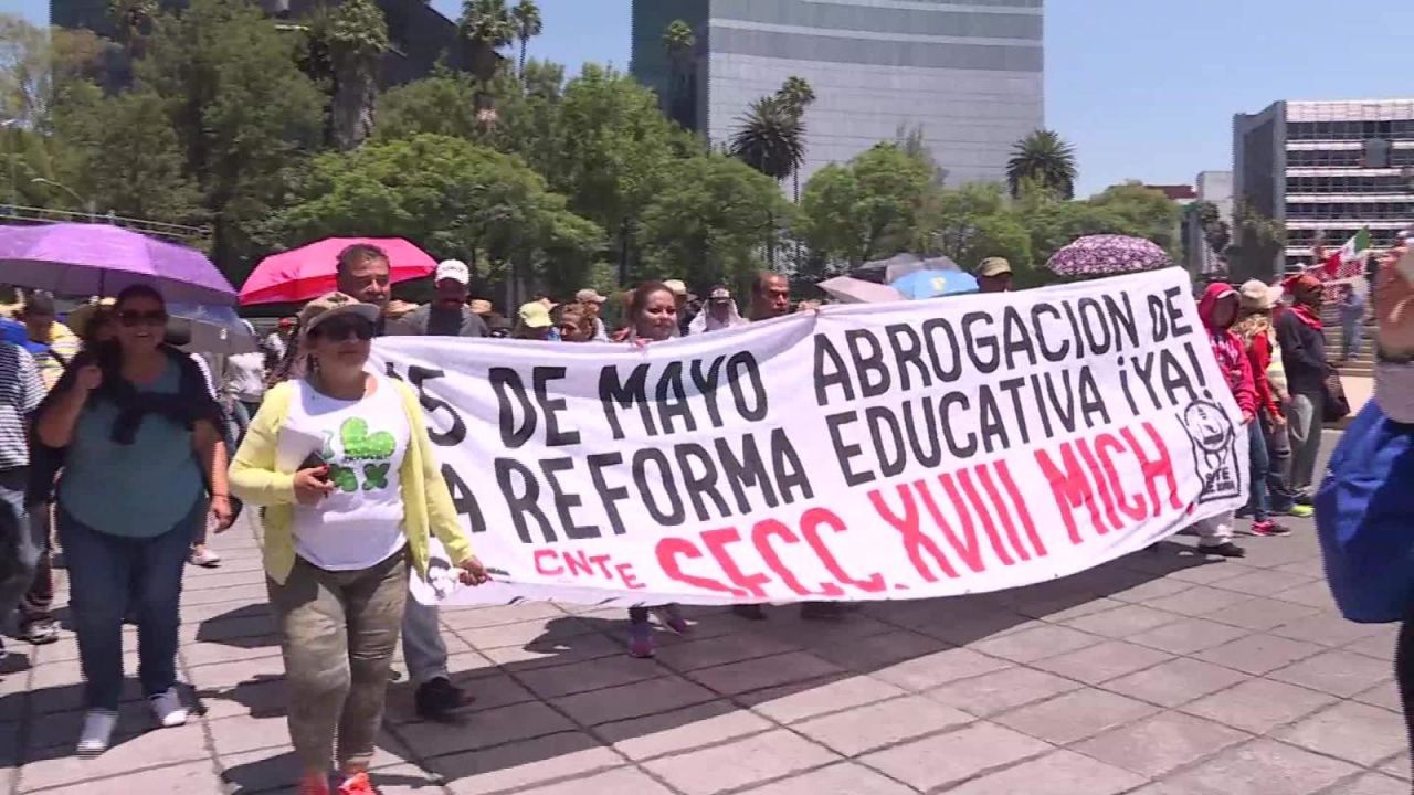 CNNE 524312 - dia del maestro en mexico- exigen derogar reforma educativa