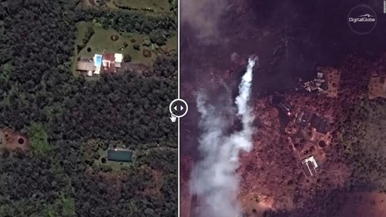 CNNE 524963 - #laimagendeldia- antes y despues de la erupcion del kilauea