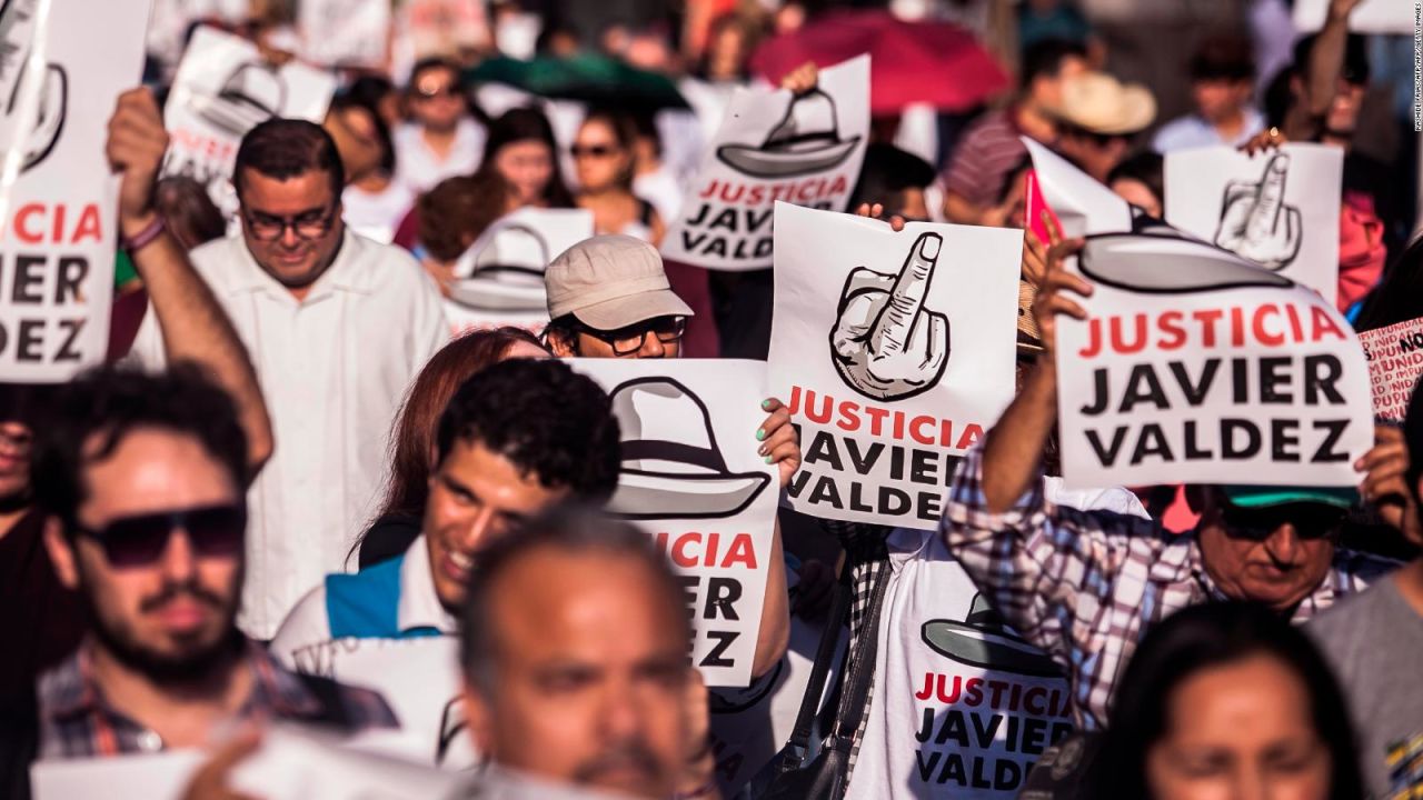 CNNE 525104 - protestas a un ano del asesinato del periodista javier valdez