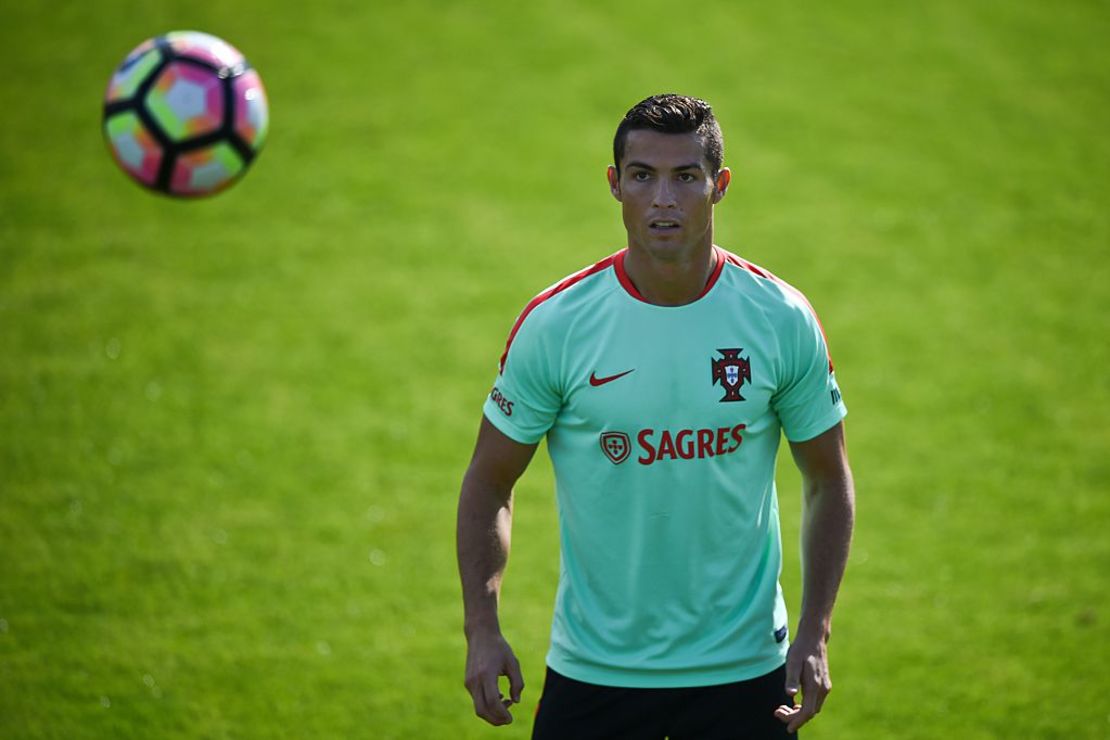 Cristiano Ronaldo en un entrenamiento con la selección de Portugal.