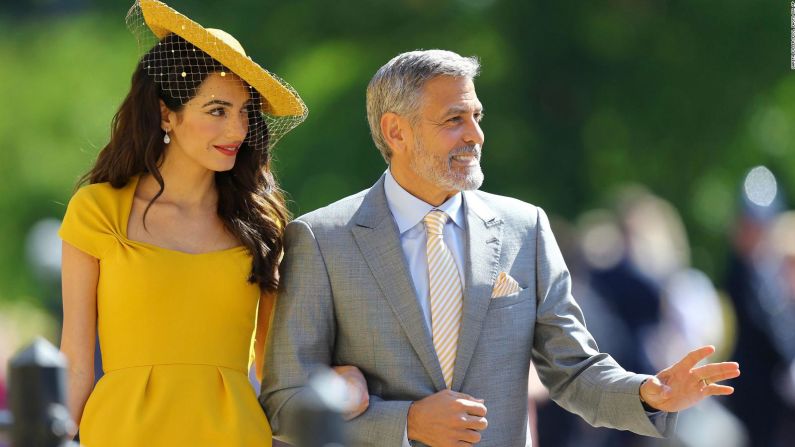 Amal Clooney y George fueron de los invitados más esperados en la boda.