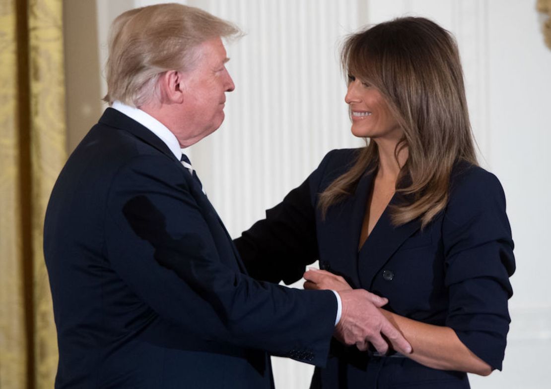 El presidente de Estados Unidos, Donald Trump, y la primera dama, Melania Trump.