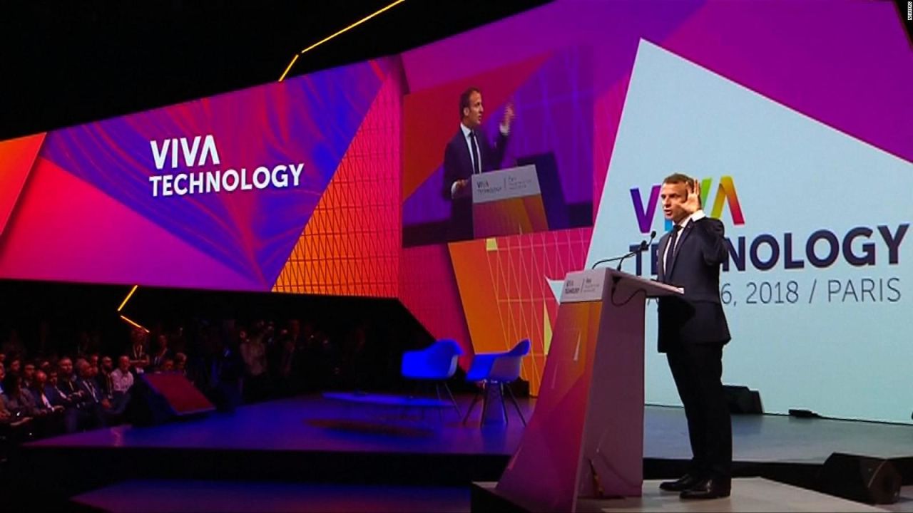 CNNE 527419 - macron expone su sueno en una conferencia tecnologica en paris