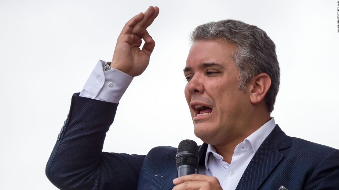 Iván Duque, durante un acto en campaña electoral.