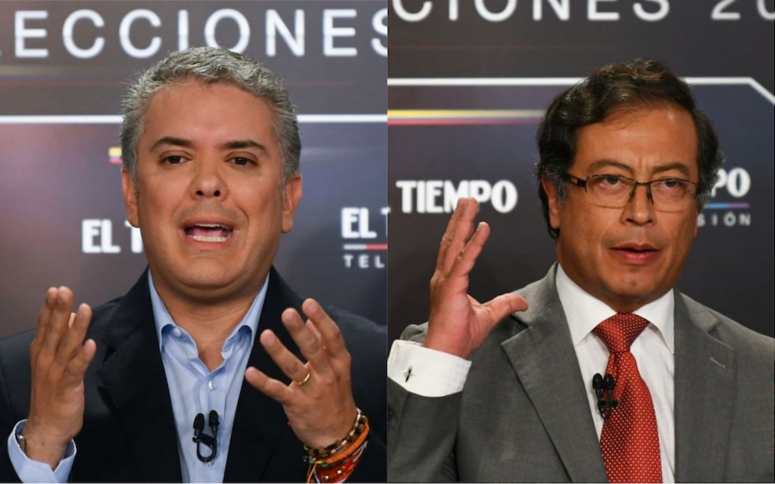 Iván Duque y Gustavo Petro encabezan el preconteo de las elecciones presidenciales en Colombia.