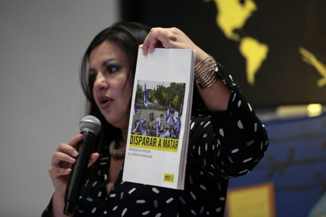 Erika Guevara de Aministía Internacional, presenta el informe "Disparar a matar: estrategias de represión de la protesta en Nicaragua".