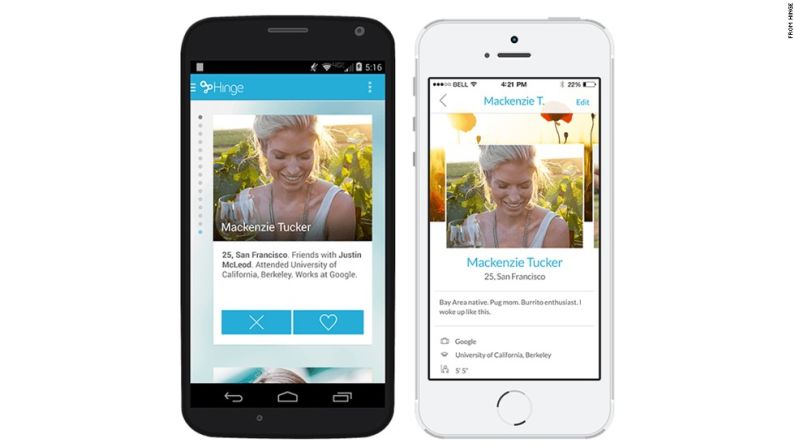 Hinge se basa en buscar citas entre sus círculos sociales de Facebook.