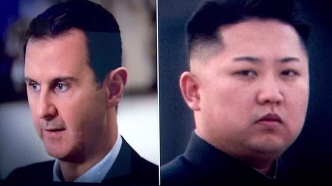 Bashar al-Assad, presidente de Siria, y Kim Jong Un, líder de Corea del Norte.