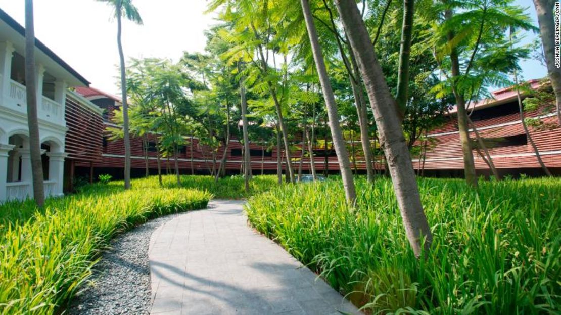 El Capella está en la isla de Sentosa, que en malayo significa "paz y tranquilidad".