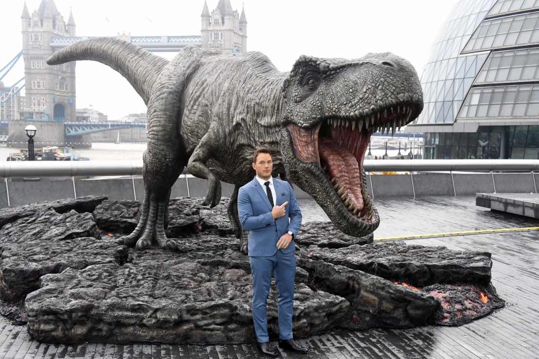 El actor Chris Pratt durante la presentación de su última pelícuklam 'Jurassic World: Fallen Kingdom' en Londres el 24 de mayo.