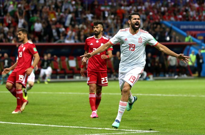 Diego Costa anotó contra Irán.