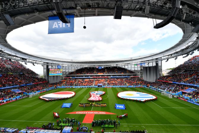 Cuatro partidos de Rusia 2018 se jugarán en el Ekaterimburgo Arena: Uruguay vs Egipto, Francia vs Perú, Japón vs Senegal y México vs Suecia.
