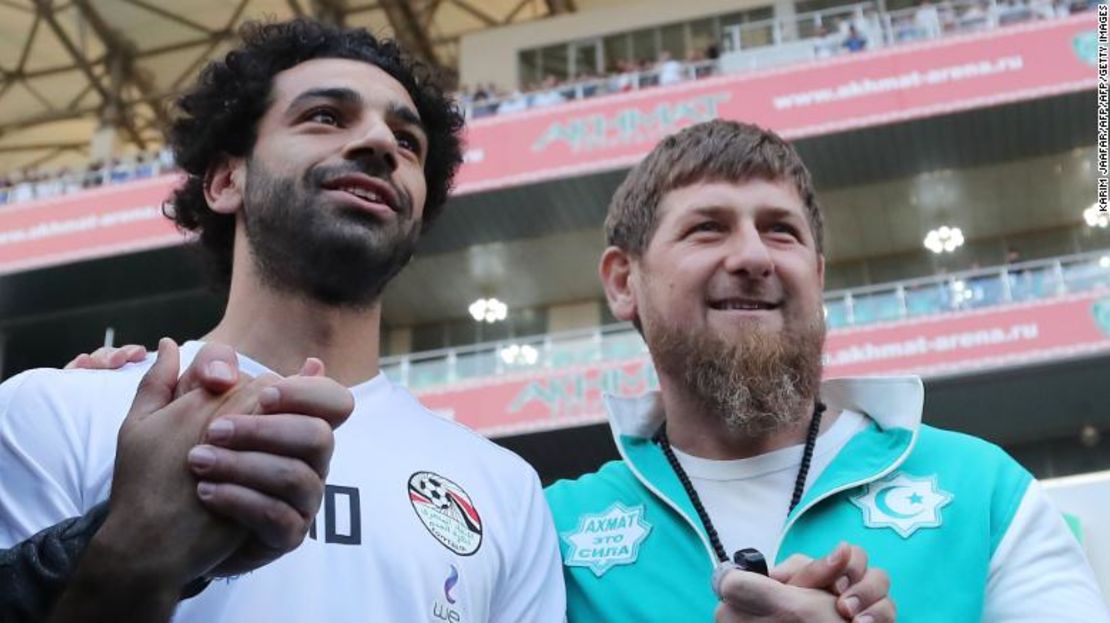 Mohamed Salah y el líder de la República Chechena Ramzan Kadyrov.