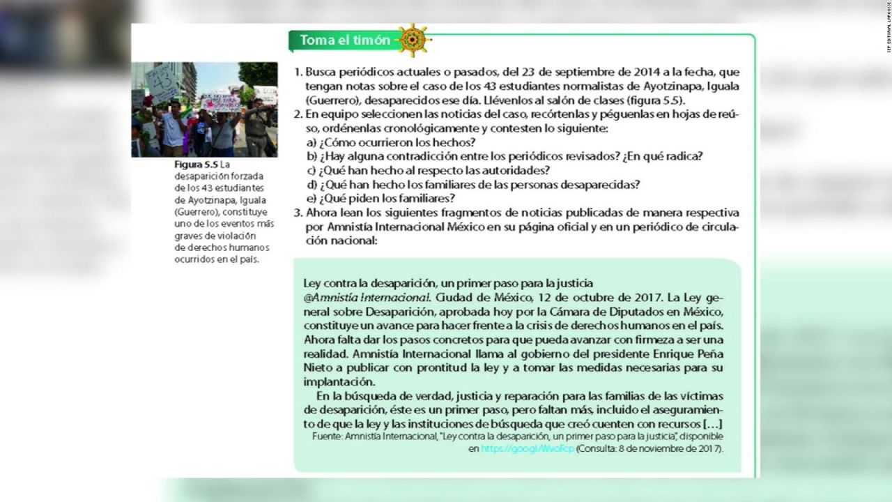 CNNE 537643 - el caso ayotzinapa llega a los libros de texto en mexico