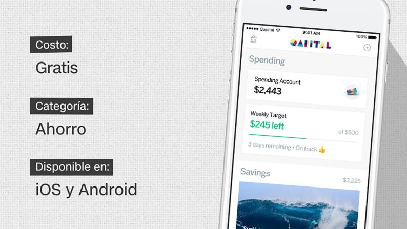 Qapital: Si quieres ahorrar para un propósito determinado, esta aplicación funciona con objetivos realistas utilizando varios criterios para que el proceso de ahorro sea más fácil