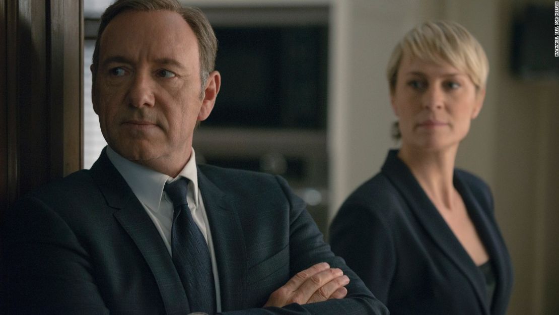 Fotograma de "House of Cards" con Kevin Spacey y Robin Wright.