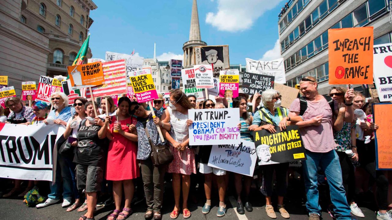 CNNE 544048 - protestas en londres contra la visita de trump