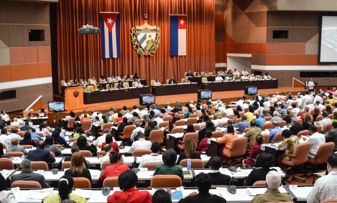 Vista del Parlamento de Cuba, en su primera sesión con Miguel Diaz-Canel como presidente de la isla.