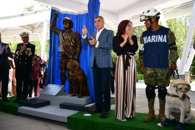 El gobernador de Puebla, José Antonio Gali Fayad, presentó el monumento el 19 de julio. El evento también contó con una exposición fotográfica denominada “Héroes Anónimos” en el Parque Ecológico del estado.