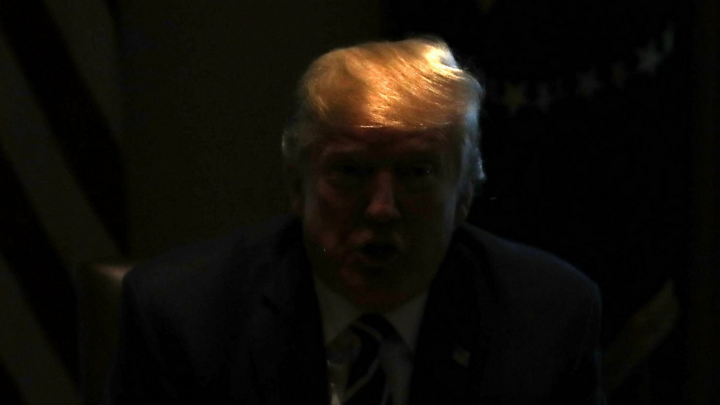 Donald Trump, en una inusual fotografía tomada en la Casa Blanca esta semana.