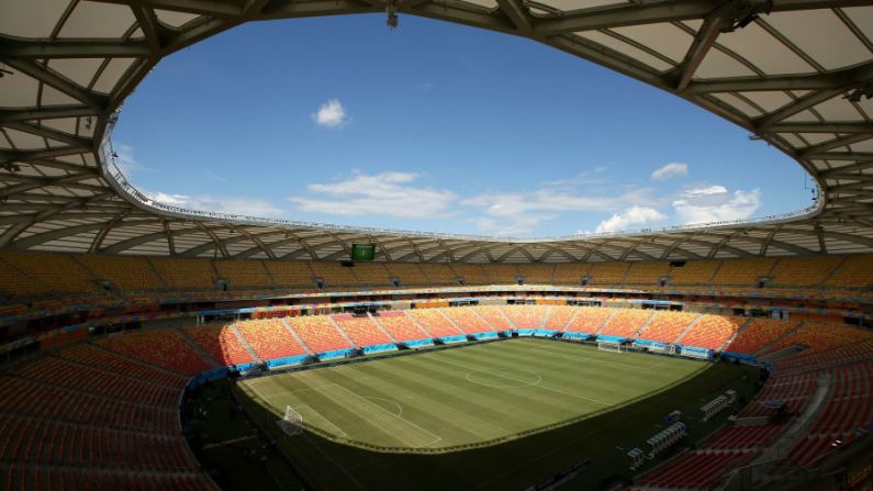 Arena da Amazônia: este estadio en el Brasil rural fue construido para la Copa del Mundo y los Juegos Olímpicos de 2016, y luego dejó de usarse.