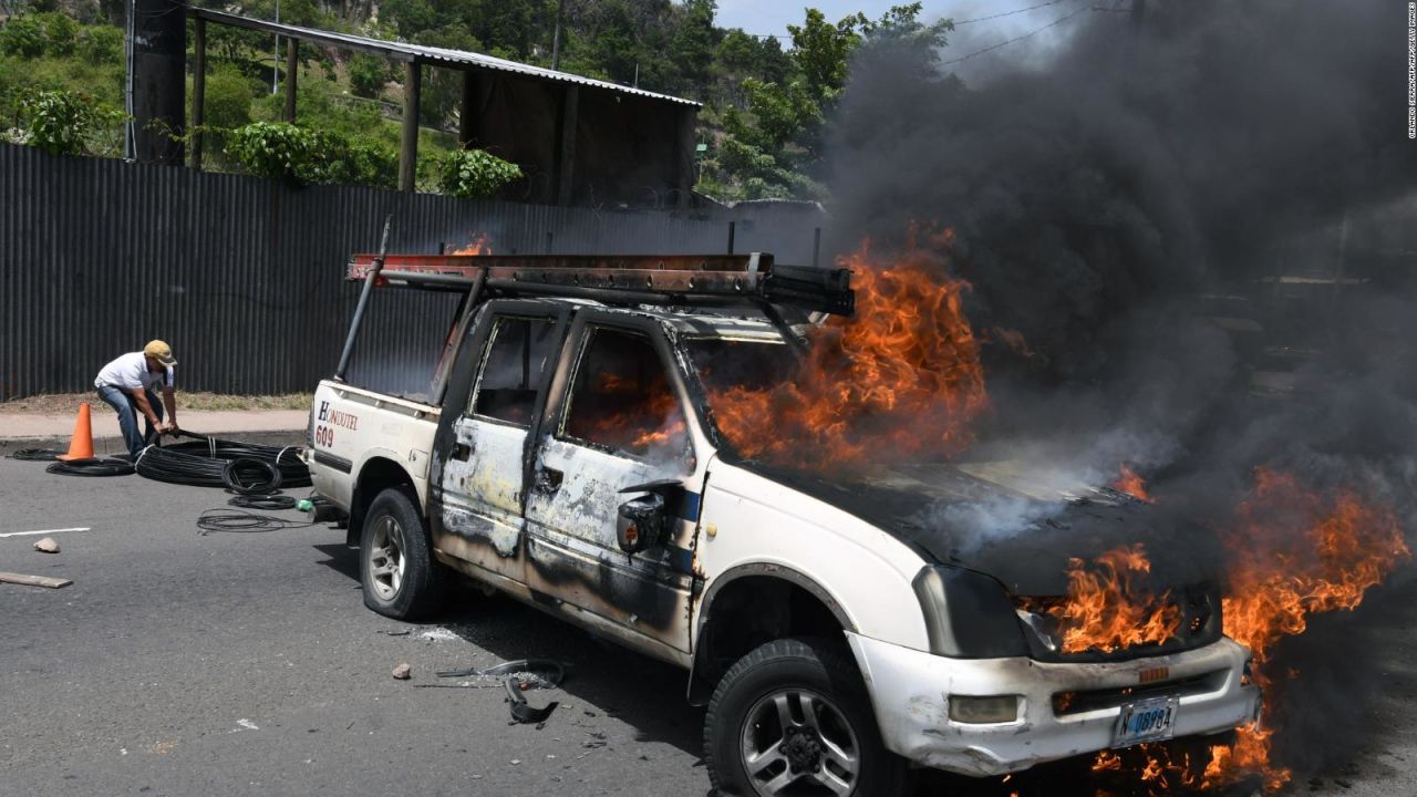 CNNE 546088 - huelga de transporte en honduras