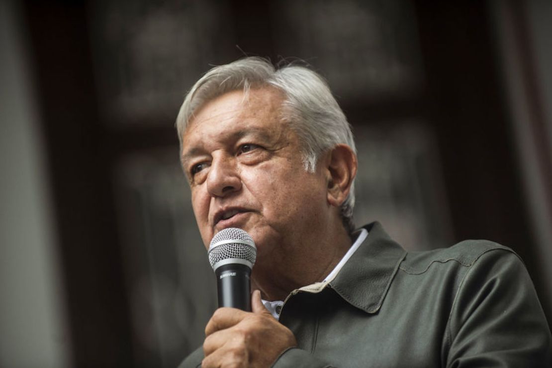 Andrés Manuel López Obrador durante una conferencia de prensa el 14 de julio.