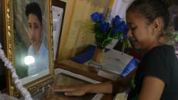 A relative mourns during the funeral of 16-year-old Leyling Chavarria, who was killed during clashes with Nicaragua's Special Forces, in the Sandino neighborhood in Jinotega on July 24, 2018. - The United States on Tuesday warned Nicaragua to halt violence against opposition groups as at least four more people were killed in unrest that has gripped the country for three months. An AFP photographer in the city of Jinotega, north of the capital, saw funerals for two of three people locals said were killed by police and pro-government paramilitaries. (Photo by MARVIN RECINOS / AFP)