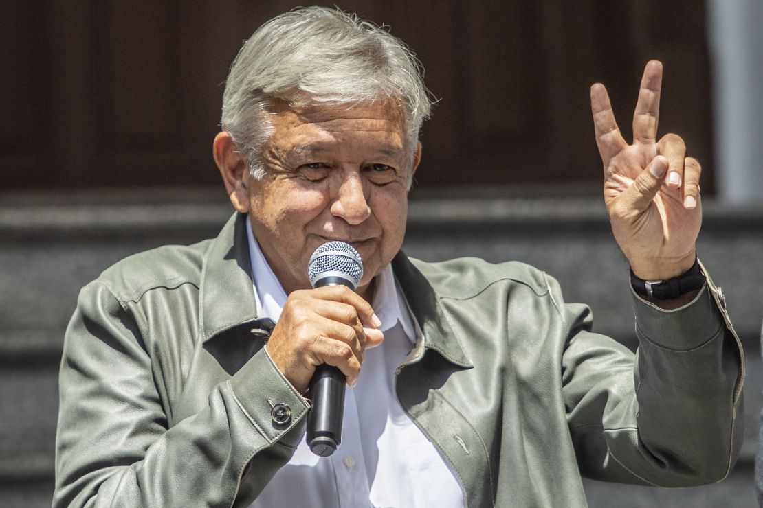 Andrés Manuel López Obrador, ganador de las elecciones en México, durante una conferencia de prensa el 23 de julio.