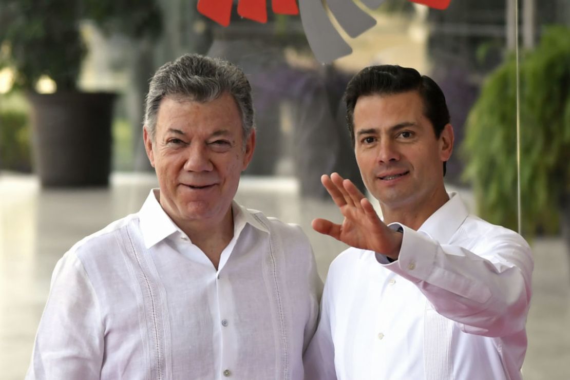 Santos y Enrique Peña Nieto terminan sus mandatos presidenciales en el segundo semestre de 2018.