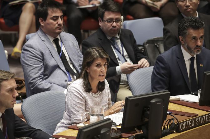 Nikki Haley, embajadora de EE.UU. ante la ONU.