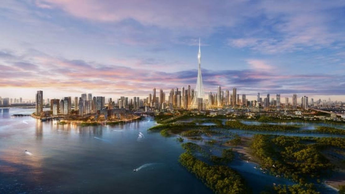 Dubai Creek Harbour está situado al este del centro de Dubai y se encuentra junto al santuario de vida silvestre Ras al Khor.