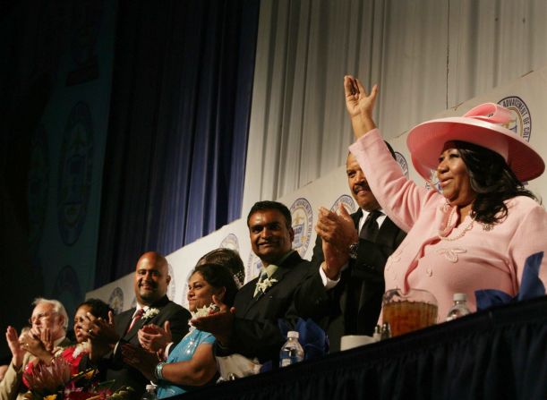 Franklin durante la cena de Fondo de Libertad NAACP en 2009.