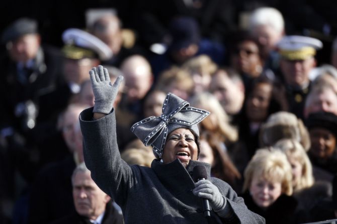 Aretha Franklin interpretó "My Country 'Tis of Thee" en el acto de posesión del presidente Barack Obama en 2009.