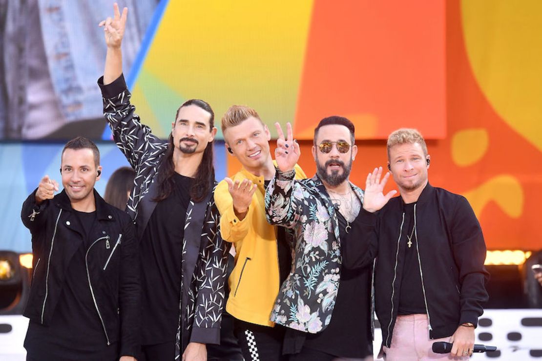 Los Backstreet Boys durante una presentación en julio.